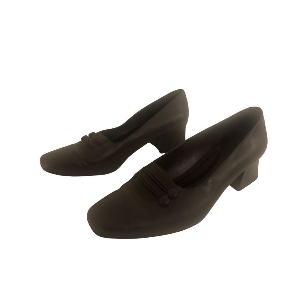 5/$15 SALE Vintage Liz Baker Block Shoes Closed Toe Pump 7.5